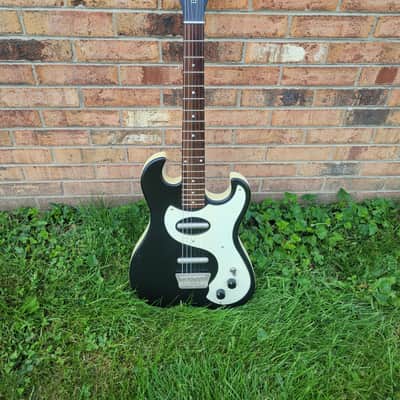 2002 Danelectro Model The Dano 63 Electric Guitar Black Great Player & Sound image 1