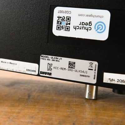 Shure ULXS4 Wireless Receiver - J1 Band: 554-590 MHz (NO POWER SUPPLY) CG01007 image 9