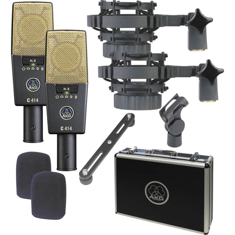 AKG C414 XLII Matched Pair Large-Diaphragm Condenser Microphone image 1