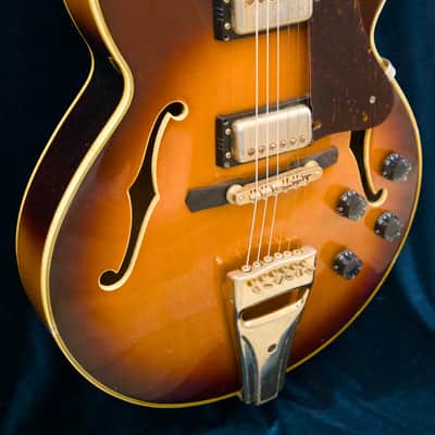 1979 Greco SW-1200 Vintage MIJ Jazz Guitar Sunburst w/ Hard Case image 3