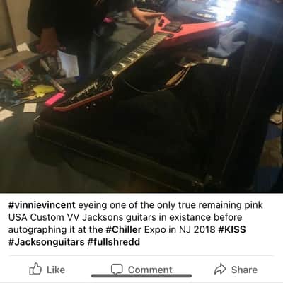 Jackson USA Vinnie Vincent Vee 1988 Pink OHSC image 10