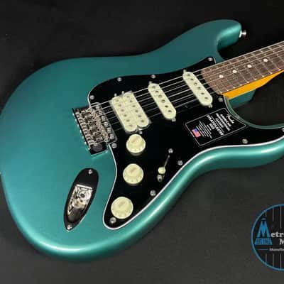 Fender American Professional Classic Stratocaster - HSS, Faded Sherwood Green Metallic image 2