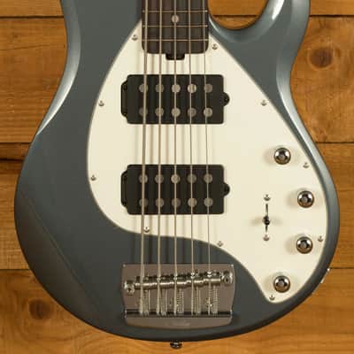 Sterling StingRay 5-String HH Bass - Rosewood - Charcoal Frost image 3