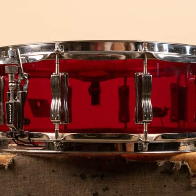 1970s Ludwig 5x14 Red Vistalite Snare Drum image 5