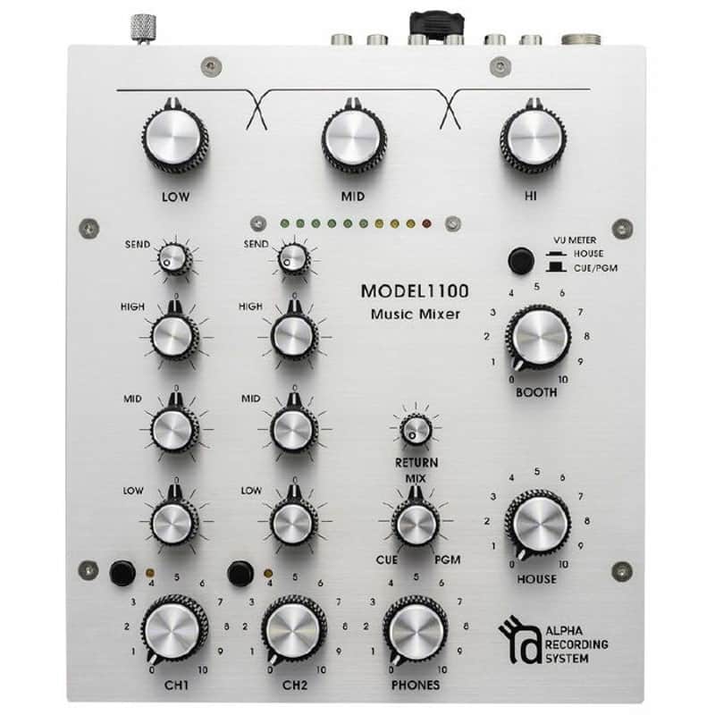 Alpha Recording System MODEL1100B 2-Channel Rotary DJ Mixer (limited silver edition) image 1