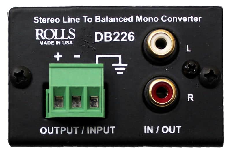 Rolls DB226 Stereo Line to Balanced Mono Converter image 1