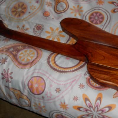 carved and hand painted , 7 strings firebird st guitar/bass ,aged  old cedar,neck thru, preorder now image 7