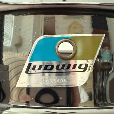 1970s Ludwig 6.5x14 Black Beauty Super Sensitive Snare Drum - READ DESCRIPTION image 7