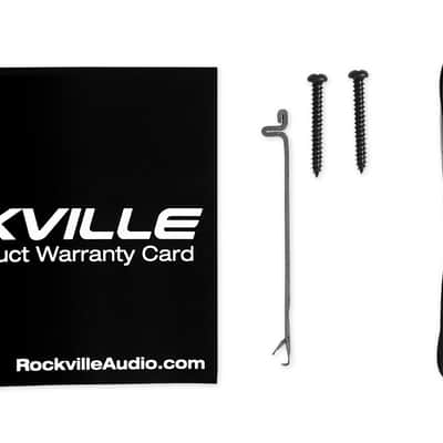 Rockville BLUAMP 100 Home Stereo Receiver Amplifier+4) Black Wall Mount Speakers image 3