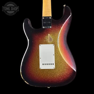 Fender Custom Shop 1963 Stratocaster Relic 3 Tone Sunburst Sparkle w/case TSLTD2OF10 image 6