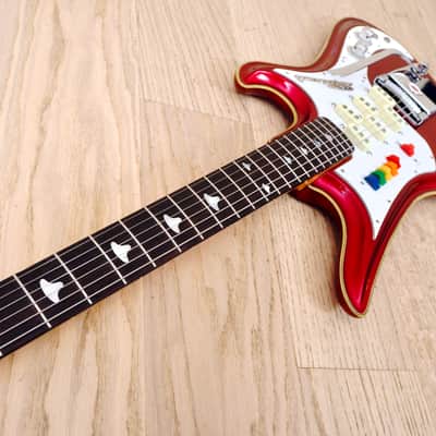 1990s Teisco Spectrum 5 Vintage Reissue Guitar Metallic Red Kawai Japan image 15