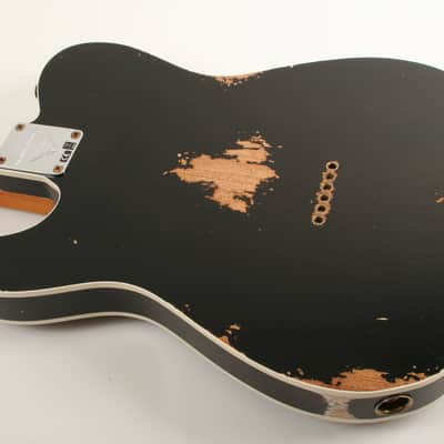Fender Custom Shop Limited Edition '53 HS Telecaster Heavy Relic 1-Piece 2A Flame Quartersawn Maple Aged Black *On Hold image 10