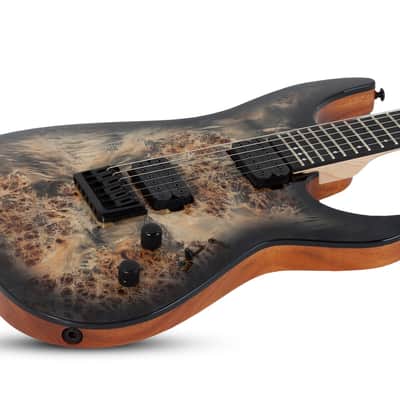Schecter C-6 Pro Electric Guitar Burl Top, Coil Split Tap, Charcoal Burst image 2