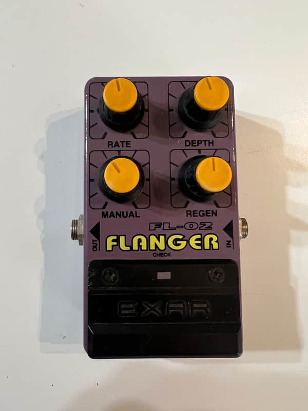 Exar Flanger FL-02 vintage effects pedal no longer made.  Great flanger tones 80's / 90's will need 1/8" 9v power supply image 1