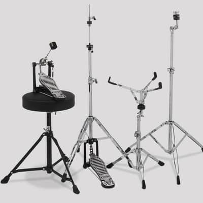 PDP Center Stage 5-Piece Drum Kit with Hardware and Cymbals (Diamond White Sparkle) image 6