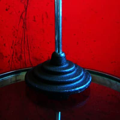 Vintage RARE 1940's Bud Radio Products 589 model microphone desk stand cast iron deco Atlas Shure image 1