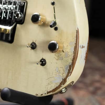 Jackson Custom Shop Special Edition PC1 Phil Collen Signature HSS FR84 Electric Guitar - Nitro Tour Relic Vanilla Shake with Hardshell Case image 14