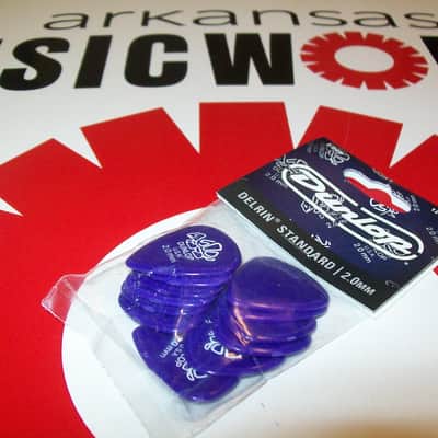 Dunlop 41P20 Delrin 500 Standard 2.0mm Guitar Picks (12-Pack)