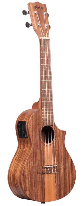 Kala KA-TK-C-CE Teak Tri-Top Concert Acoustic-Electric Ukulele image 1