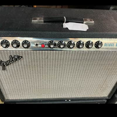 Fender Deluxe Reverb Tube Guitar Combo Amplifier - modified - Silverface - Local Pickup Only image 3
