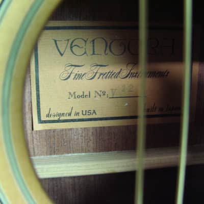 Ventura V12 Acoustic Guitar Made in Japan image 3