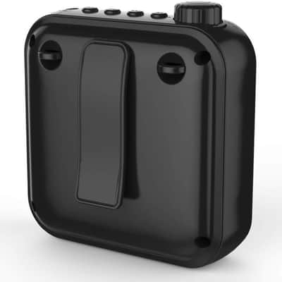 Voice Amplifier 12W Rechargeable PA System (1200mAh) with Wired Microphone for Teachers, Coaches, Tour Guide and More (Black) image 3