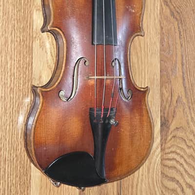 Vintage 1920's John Juzek 1/4 size violin with bow image 7