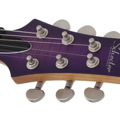 Schecter C-1 Standard Plus guitar in Transparent Purple Burst image 13