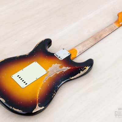 2024 Fender Custom Shop Alley Cat Stratocaster Heavy Relic SSH Superstrat Sunburst w/ Case, CoA image 14