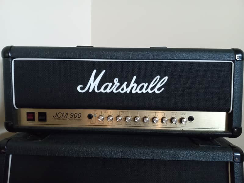 Marshall JCM 900 4100 100W dual reverb et Cabinet 1960A 4x12 Noir et vendu ensemble image 1