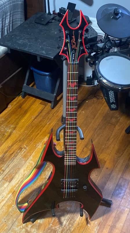 B.C. Rich SoB 2010s - Black with Red Bevels image 1