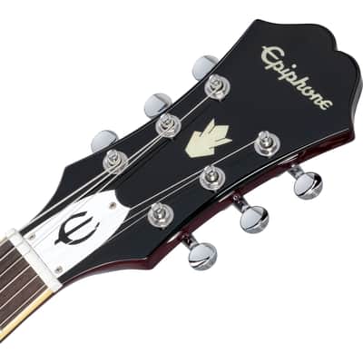 Epiphone Noel Gallagher Riviera Semi-Hollow Electric Guitar - Dark Wine Red image 5