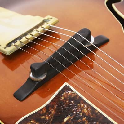 1973 Carl Barney No. 14 7-String Archtop Electric Acoustic Jazz Guitar Dark Sunburst Vintage Original Rare Early Production Made for Bucky Pizzerelli w/ Original Hard Case image 9