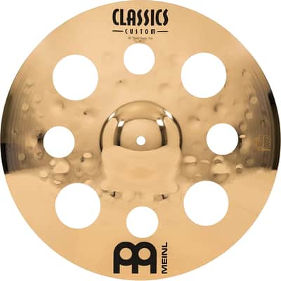 Meinl 16" Trash Stack Cymbal Pair with Holes - Classics Custom Brilliant - Made In Germany, 2-YEAR WARRANTY (CC16-STK) image 5