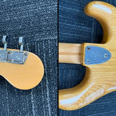 Fender Stratocaster Left-Handed with 3-Bolt Neck, Maple Fretboard 1977 - Natural image 6