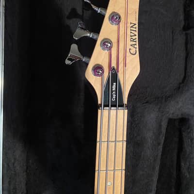 Carvin B4 Electric Bass 4 String  with Active Electronics!  AS~New and in Minty.  2005 - Sea Foam Green, Maple, Abalone, Custom Made cap'n Mike Model.  OHSC and all paperwork.  Killer Bass! image 5