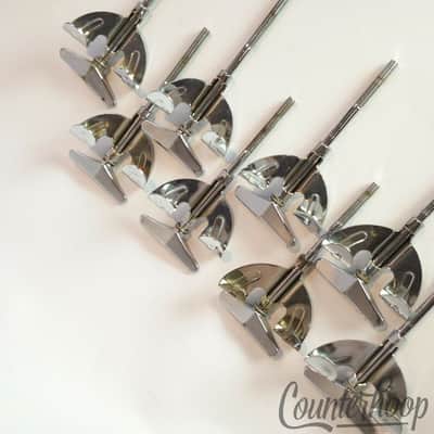 *Pearl 8x Bass Drum Tension T-Rods+Claws Metric Japan Chrome 4 3/16" Vintage 60s image 2