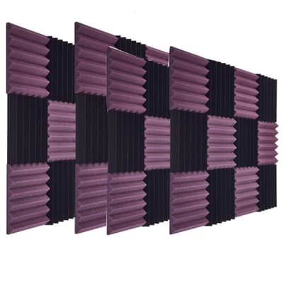 Acoustic Foam Panels (48 Pack) 2" X 12" X 12" Soundproof Fireproof Studio Wall Padding image 1