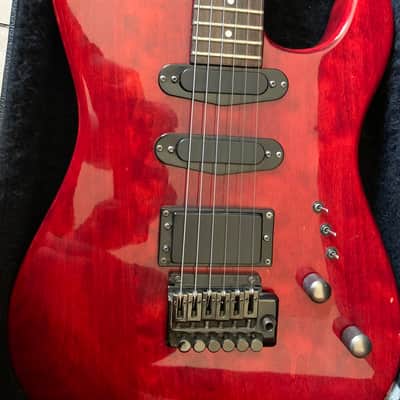 Schecter Genesis 80’s Vintage Super Strat electric guitar Set Neck HSS with case - Red image 2