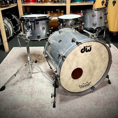 DW Collectors Series Drum Set + Edge Snare - 90s Gold Badge Keller Shell  - Custom Sparkle Lacquer image 13