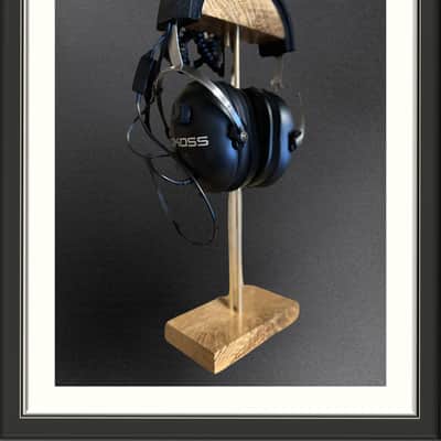MachMachines Handmade Wood and Brass Headphone Stand image 3