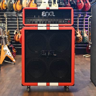 Engl E635-E412XXLB-40th Fireball 100 40th Anniversary 2-Channel 100-Watt Guitar Amp Halfstack from 2023 in Red image 2