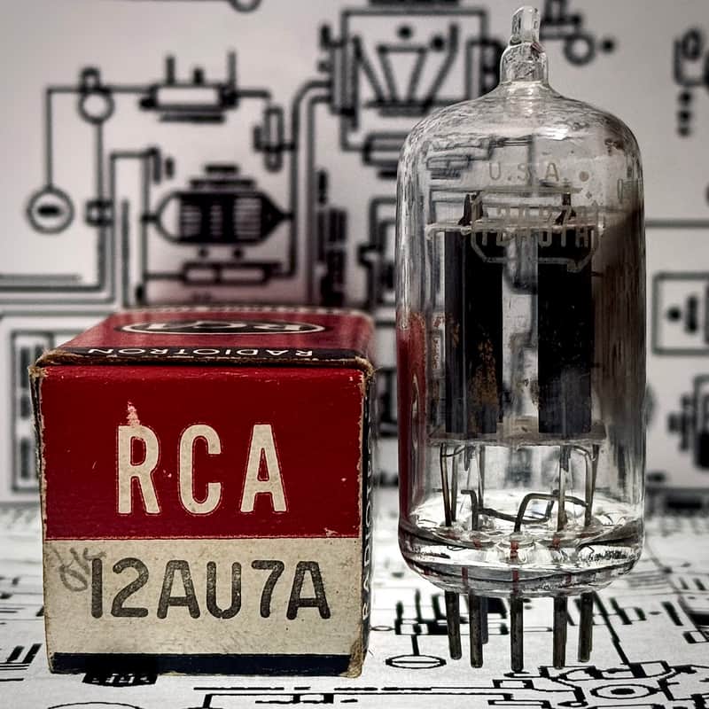 RCA 12AU7A 1950s Black Plates D-Getter - Tested image 1