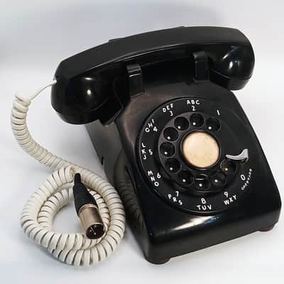 Custom Lo-Fi Telephone Microphone - Northern Electric G1 1960's Handset - Black w/ Model 500 Tremolo Effect Base image 1