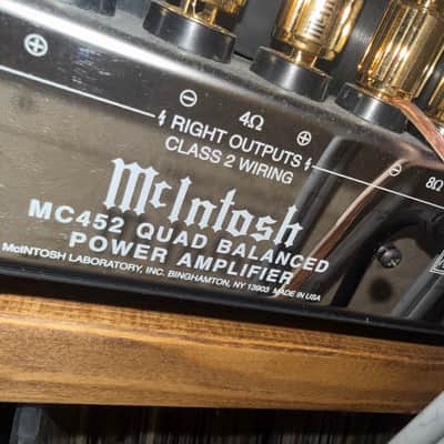 McIntosh MC452 450-Watt Streo Solid State Power Amplifier 2018 - Present - Black image 5