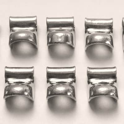 Set of (10) Slingerland Nickel Plated Brass Hoop Clips  / Circa 1940s image 4