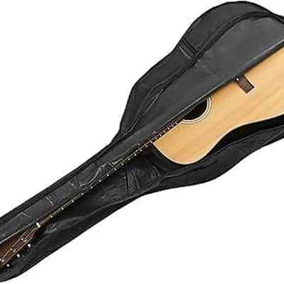 Water-resistant 39 Inch Guitar Bag One Pocket Acoustic Gig Bag Single Adjustable Shoulder Strap Durable Guitar Cover Case Zippered Guitar Storage Bag for Dust-proof Transport Carry Travel, Black image 2