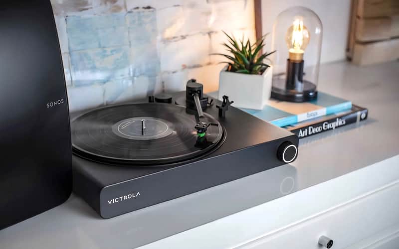 Victrola: Stream Onyx (Bluetooth / Wi-Fi / Works With Sonos) Turntable Blue w/ Audio-Technica AT-VM95E Cartridge