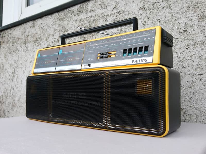 Philips D 8303 Boombox, Portable Radio, Cassette Player | Reverb