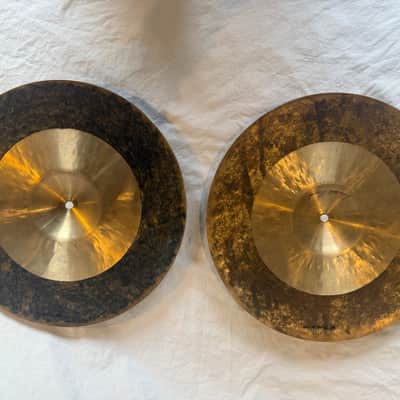 Smyrna Araf Hand Hammered Bronze Hi-Hat Cymbals Pair 14in Araf image 2
